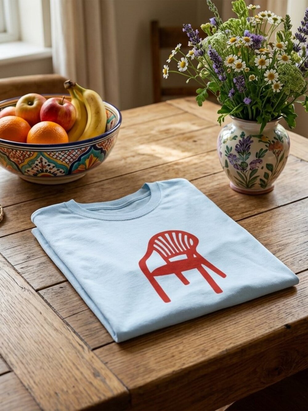 Red Chair Baby Tee | Grunge Y2K Aesthetic Crop Top | Retro Streetwear Grapphic